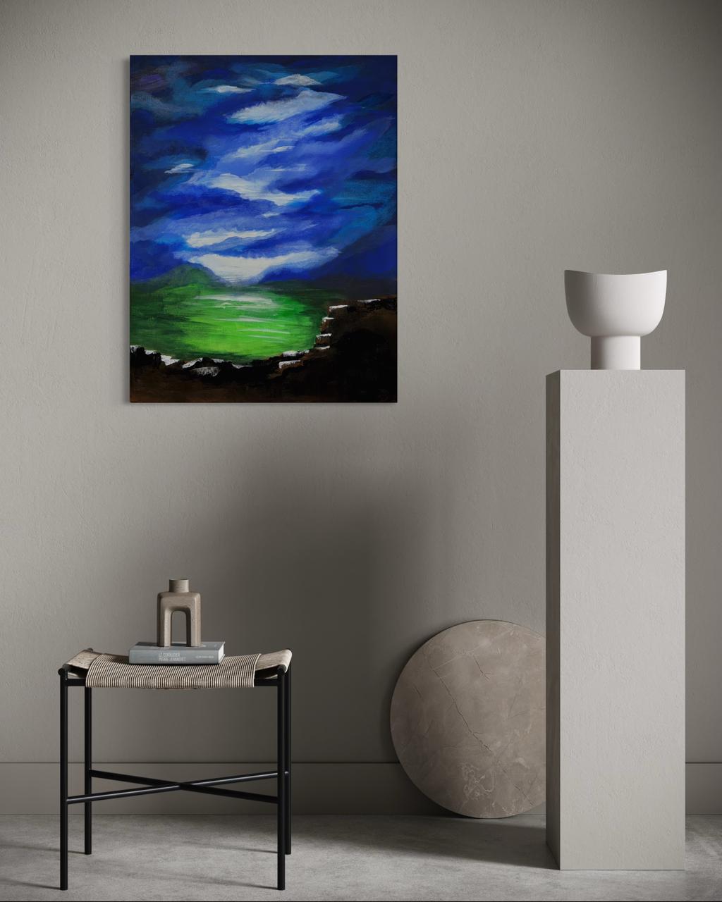 Soulful modern acrylic artwork inspired by emotions and personal expression